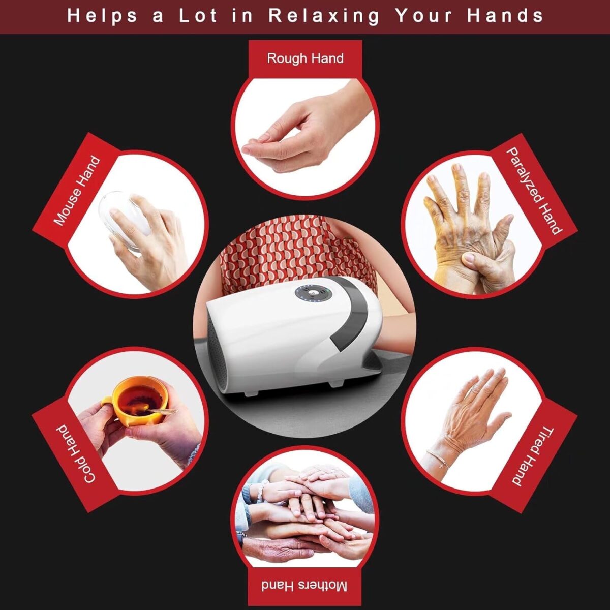 Hand Massager with Heat - White Elephant Gifts for Adults,Gifts for Women Men Mom Dad,Birthday Gifts for Women,Mens Gifts(White)