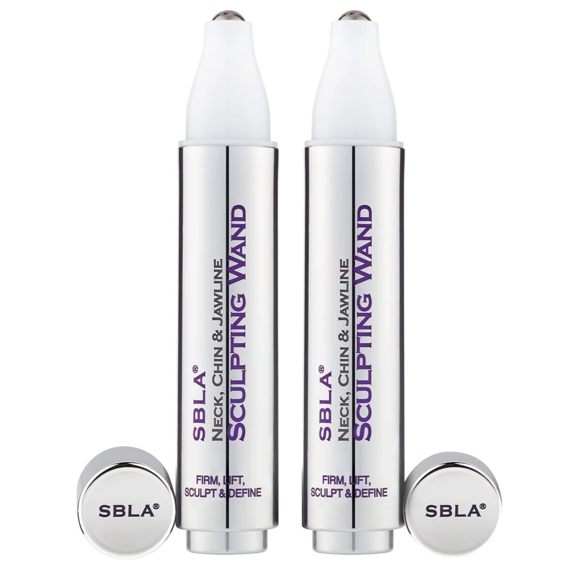 SBLA Beauty - Neck, Chin & Jawline Sculpting Wand 0.7 Fl Oz / 20Ml - Lifts & Firms the Neck, Chin, Jawline & Decollete - Reduces Lines & Wrinkles - Smooths, Tightens Sagging Skin - Evens Out Skin Tone