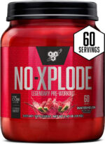 BSN N.O.-XPLODE Pre Workout Powder, Energy Supplement for Men and Women with Creatine and Beta-Alanine, Flavor: Fruit Punch, 30 Servings