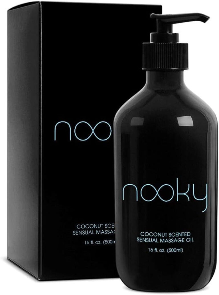 Nooky Massage Oil with Fractionated Coconut Oil for Massaging 16 Ounce (Coconut)