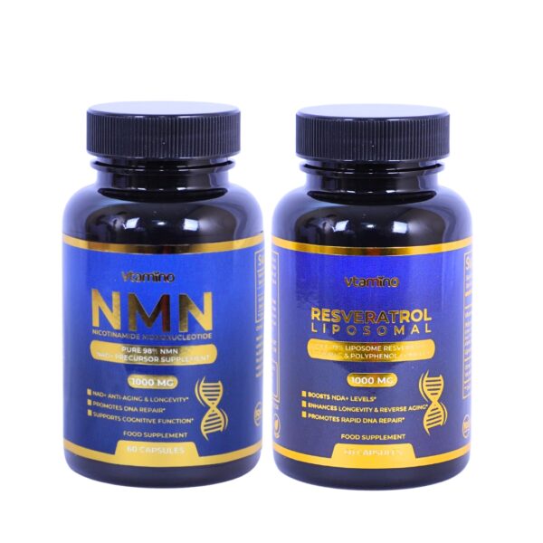 vtamino Ultimate NAD+ Bundle - Combination of Healthy Aging & Longevity (1 Month Supply)