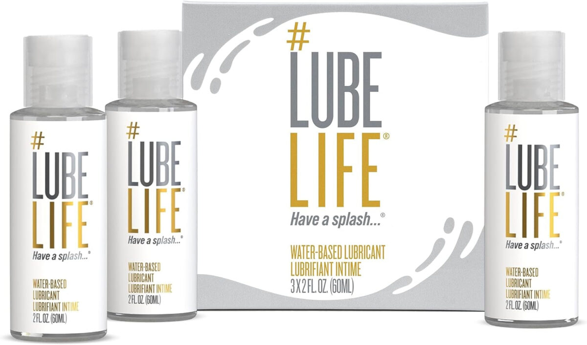 Lube Life Water-Based Personal Lubricant, Lube for Men, Women and Couples, Non-Staining, 8 Fl Oz