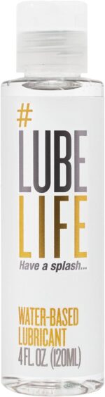 Lube Life Water-Based Personal Lubricant, Lube for Men, Women and Couples, Non-Staining, 8 Fl Oz