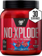 BSN N.O.-XPLODE Pre Workout Powder, Energy Supplement for Men and Women with Creatine and Beta-Alanine, Flavor: Fruit Punch, 30 Servings