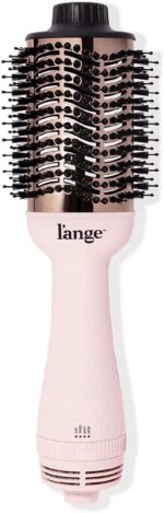 L'ANGE HAIR Le Volume 2-In-1 Titanium Blow Dryer Brush | Hot Air Brush in One with Oval Barrel | Hair Styler for Smooth, Frizz-Free Results for All Hair Types (Blush - 75 Mm)