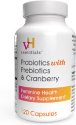 Vh Essentials Probiotics with Prebiotics and Cranberry Feminine Health Supplement - 60 Capsules