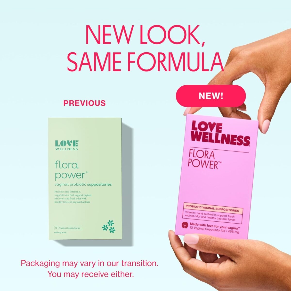 Love Wellness Vaginal Probiotic Suppositories, Flora Power | Fast-Acting Probiotic Strains & Vitamin C for Feminine Health | Supports Ph Balance & Fresh Odor | Dairy-Free, Fragrance-Free & Non-Gmo