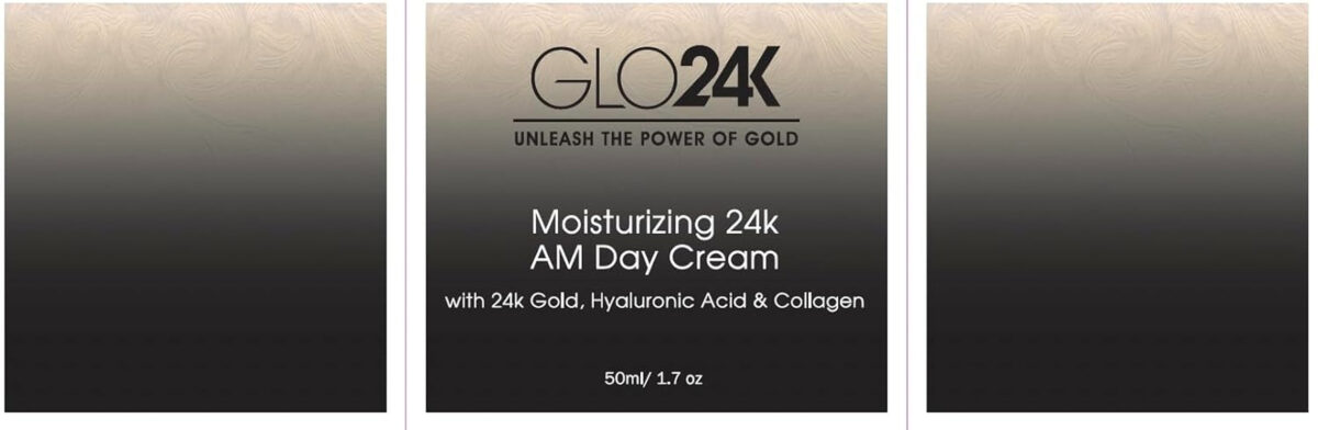 GLO24K Moisturizing Day Cream with 24K Gold, Hyaluronic Acid, Collagen, and Vitamins. for Optimal Hydration!