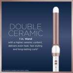 Conair Double Ceramic 1-Inch Curling Wand, Straight Wand Produces Flawless Waves