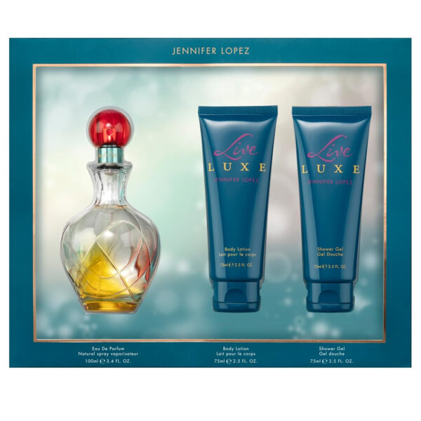 Jennifer Lopez Live Luxe Gift Set | 100 Ml (3.4 Fl Oz) EDT, 75 Ml (2.5 Fl Oz) Body Lotion, and 75 Ml (2.5 Fl Oz) Shower Gel