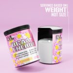 EVL Bcaas Amino Acids Powder - BCAA Energy Pre Workout Powder for Muscle Recovery Lean Growth and Endurance - Rehydrating Post Workout Recovery Drink with Natural Caffeine - Pink Lemonade