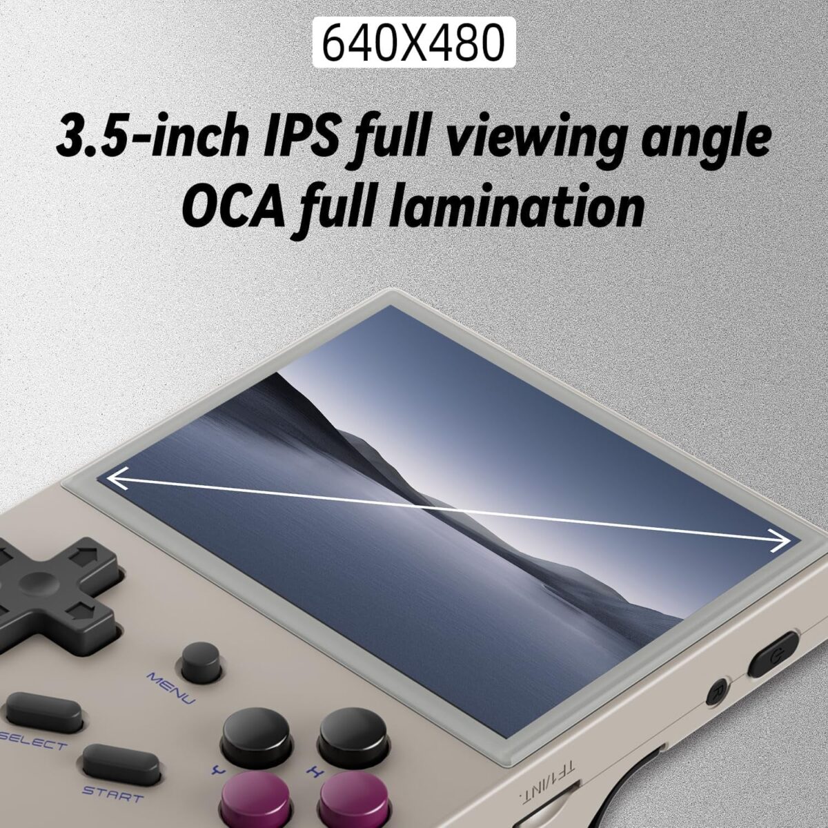 RG35XX 2024 New Updated Portable Game Console with 3.5 Inch IPS Screen Built-In 5470+ Games Linux System, Handheld Video Games Support Gamepad and HDMI TV Output, Retro Game Gift (Gray)