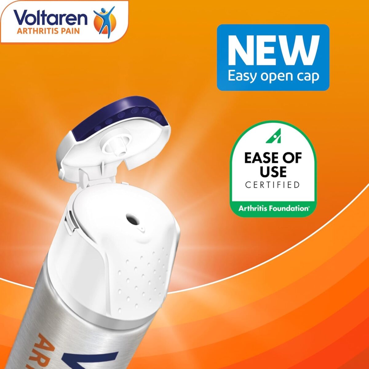 Voltaren Arthritis Pain Gel for Powerful Topical Arthritis Pain Relief - NEW Easy Open Cap - 100 G X 2