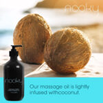 Nooky Massage Oil with Fractionated Coconut Oil for Massaging 16 Ounce (Coconut)