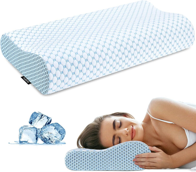 Cervical Pillow for Neck Pain Relief, Contour Memory Foam Pillows for Sleeping, Odorless Ergonomic Pillow Adjustable Orthopedic Cooling Pillow Bed Pillow Neck Support for Side Back Stomach Sleepers