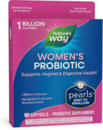 Nature'S Way Women'S Probiotic Pearls, Supports Vaginal and Digestive Health*, 1 Billion Live Cultures, No Refrigeration Required, 30 Softgels (Packaging May Vary)