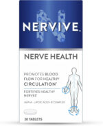 Nervive Nerve Health, with Alpha Lipoic Acid, to Fortify Nerve Health and Support Healthy Nerve Function in Fingers, Hands, Toes, & Feet*, ALA, Vitamins B12, B6, & B1, 30 Ct (Packaging May Vary)