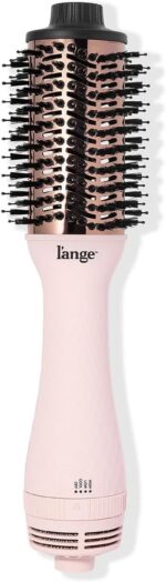 L'ANGE HAIR Le Volume 2-In-1 Titanium Blow Dryer Brush | Hot Air Brush in One with Oval Barrel | Hair Styler for Smooth, Frizz-Free Results for All Hair Types (Blush - 75 Mm)