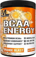 EVL Bcaas Amino Acids Powder - BCAA Energy Pre Workout Powder for Muscle Recovery Lean Growth and Endurance - Rehydrating Post Workout Recovery Drink with Natural Caffeine - Pink Lemonade