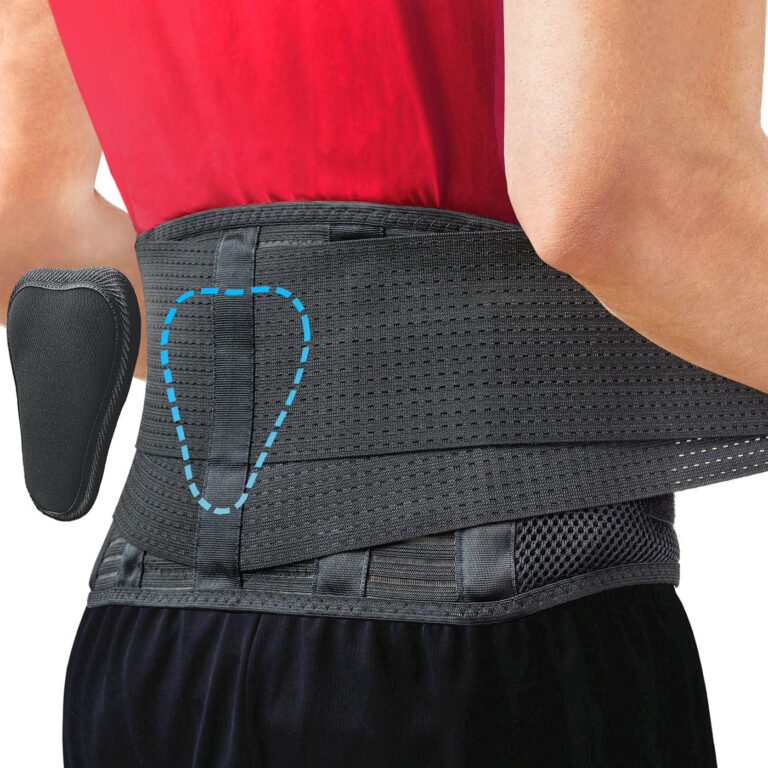 Sparthos Back Brace for Lower Back Pain - Immediate Relief from Sciatica, Herniated Disc, Scoliosis - Breathable Design with Lumbar Support Pad - for Home & Lifting at Work - for Men & Women - (Large)