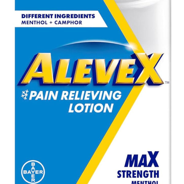 Alevex Topical Pain Relief Lotion with Rollerball Applicator - Long Lasting Arthritis and Muscle Pain Relief, 2.5 Oz