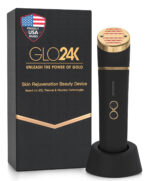 GLO24K Beauty Device for the Face. Based on Triple Action L E D, Thermal, and Vibration Technologies.