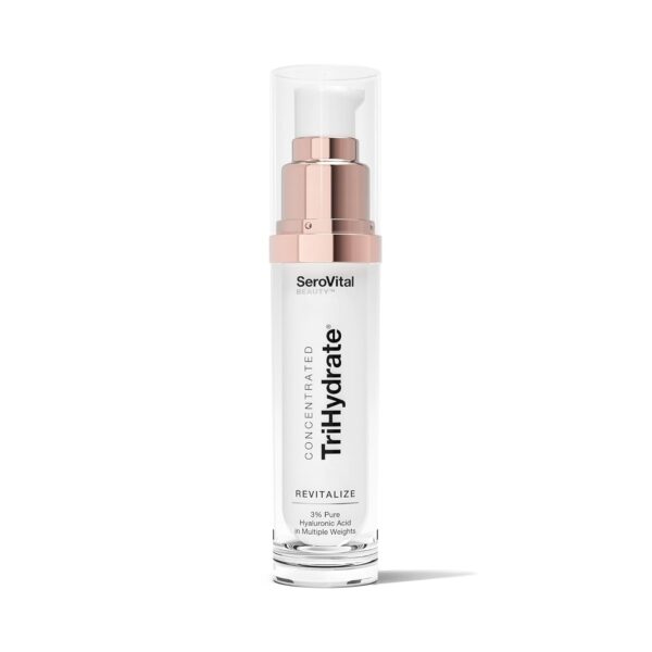 Serovital Beauty Trihydrate Concentrate - 3% Hyaluronic Acid - 3 Forms - anti Aging Serum for Women - Pure Hyaluronic Acid - Deep Hydration Serum for Face - Facial Hydration, 1 Fl Oz