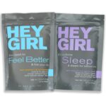 Hey Girl Sleep + Feel Better Tea Bundle - Sleep Tea W/Chamomile, Valerian Root & Lemon Balm in Tea Bags + Feel Better Herbal Tea with Echinacea, Elderberry, Vitamin C