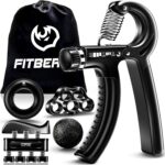 Fitbeast Grip Strengthener Forearm Strengthener Hand Grips Strengthener Kit - 5 Pack Adjustable Resistance