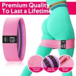 WALITO Resistance Bands for Legs and Butt, Fabric Exercise Loop Bands Yoga, Pilates, Rehab, Fitness and Home Workout, Strength Bands for Booty