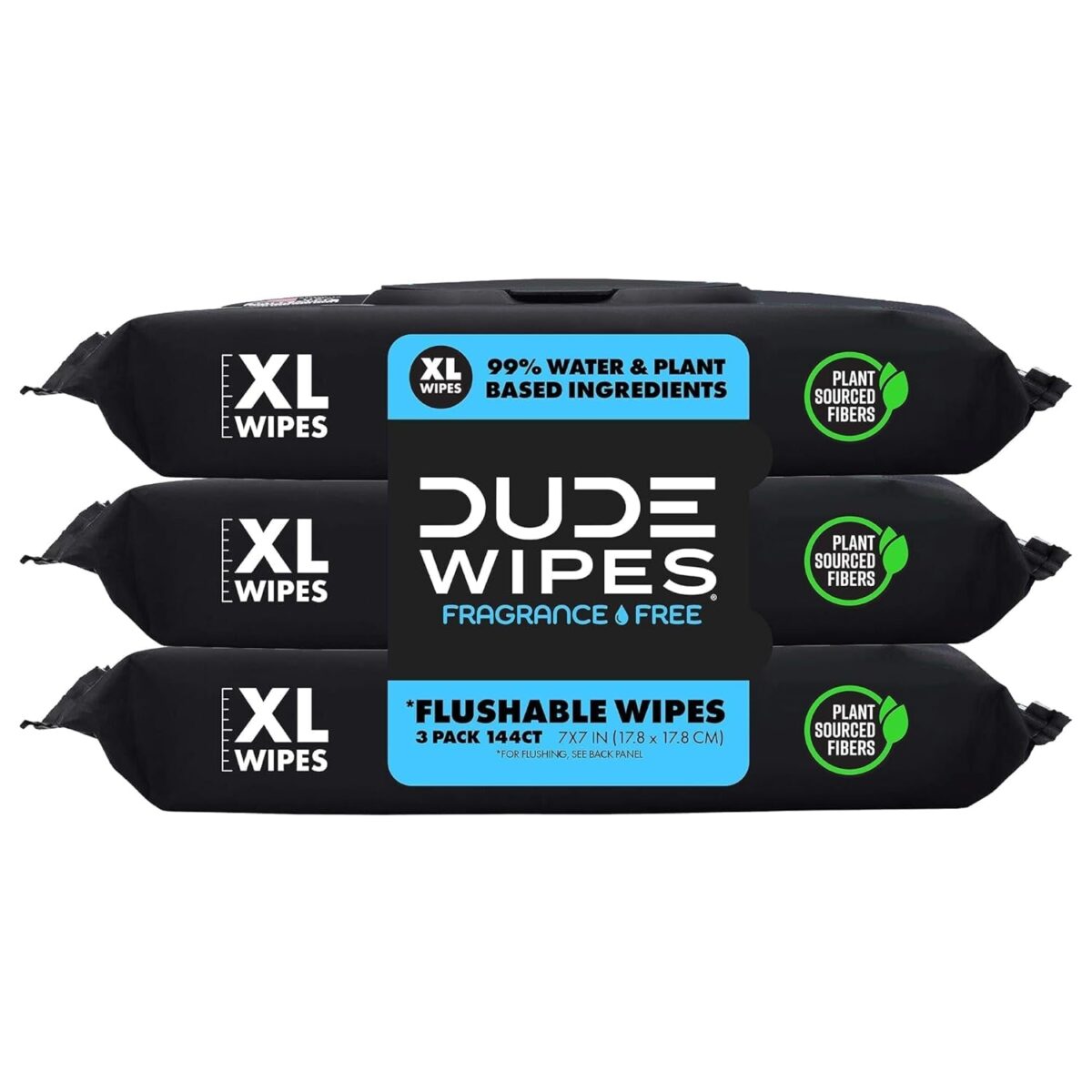 DUDE Wipes - Flushable Wipes - 6 Pack, 288 Wipes - Unscented Extra-Large Adult Wet Wipes - Vitamin-E & Aloe - Septic and Sewer Safe