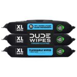 DUDE Wipes - Flushable Wipes - 6 Pack, 288 Wipes - Unscented Extra-Large Adult Wet Wipes - Vitamin-E & Aloe - Septic and Sewer Safe