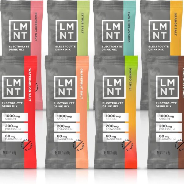 LMNT Zero Sugar Electrolytes - Sample Pack | Drink Mix | 8-Count