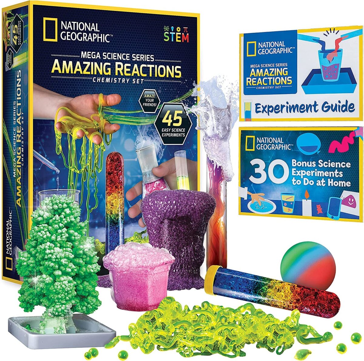 NATIONAL GEOGRAPHIC Gross Science Kit - 45 Gross Science Experiments- Dissect a Brain, Make Slime, Creepy STEM Project Gifts for Boys and Girls, Halloween Activities for Kids 8-12 (Amazon Exclusive)