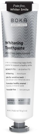 Boka Fluoride Free Toothpaste- Nano Hydroxyapatite, Remineralizing, Sensitive Teeth, Whitening- Dentist Recommended for Adult, Kids Oral Care- Watermelon Mint Flavor, 4Oz 1Pk - US Manufactured