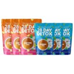 Skinnyboost 28 Day Detox Tea Kit-1 Daytime (28 Bags) 1 Evening (14 Bags) Non GMO, Vegan, All Natural Teas, Made with Green Tea and Herbal Teas for Natural Detox and Cleanse, Reduce Bloating