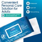 Inspire Adult Wet Wipes, Adult Wash Cloths, Adult Wipes for Incontinence & Cleansing for Elderly, 8"X12" (200 Count)