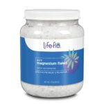 Life-Flo Pure Magnesium Bath Flakes - Epsom Salt Bath Soak Alternative - Unscented Magnesium Flakes from the Zechstein Seabed - Relaxing Foot Bath W/Ancient Trace Minerals - 60-Day Guarantee, 1.65Lbs