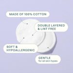 Cliganic Premium Cotton Rounds for Face (300 Count) - Makeup Remover Pads, Hypoallergenic, Lint-Free | 100% Pure Cotton (Packaging May Vary)