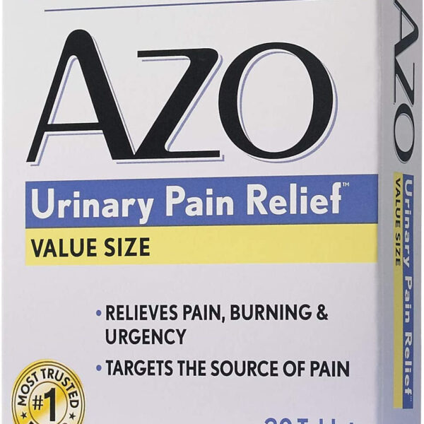 AZO Urinary Pain Relief, Dietary Supplement, Contains 95 Mg Phenazopyridine Hydrochloride the #1 Ingredient Prescribed by Doctors Pharmacists Specifically for Urinary Discomfort†, 30 Count