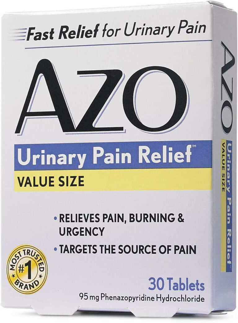 AZO Urinary Pain Relief, Dietary Supplement, Contains 95 Mg Phenazopyridine Hydrochloride the #1 Ingredient Prescribed by Doctors Pharmacists Specifically for Urinary Discomfort†, 30 Count