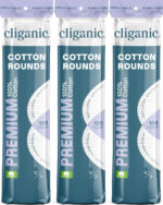 Cliganic Premium Cotton Rounds for Face (300 Count) - Makeup Remover Pads, Hypoallergenic, Lint-Free | 100% Pure Cotton (Packaging May Vary)