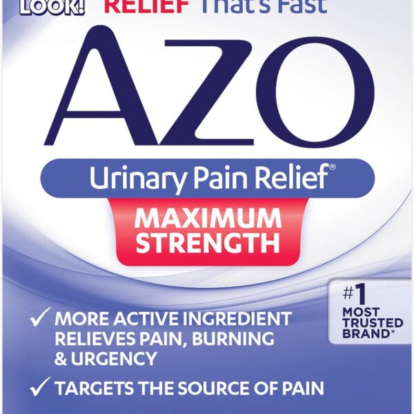 Azo Urinary Pain Relief Max Strength 12 Count Tablets