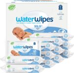 Waterwipes Biodegradable Original Baby Wipes, 99.9% Water Based Wipes, Unscented & Hypoallergenic for Sensitive Skin, 240 Count (4 Packs), Packaging May Vary