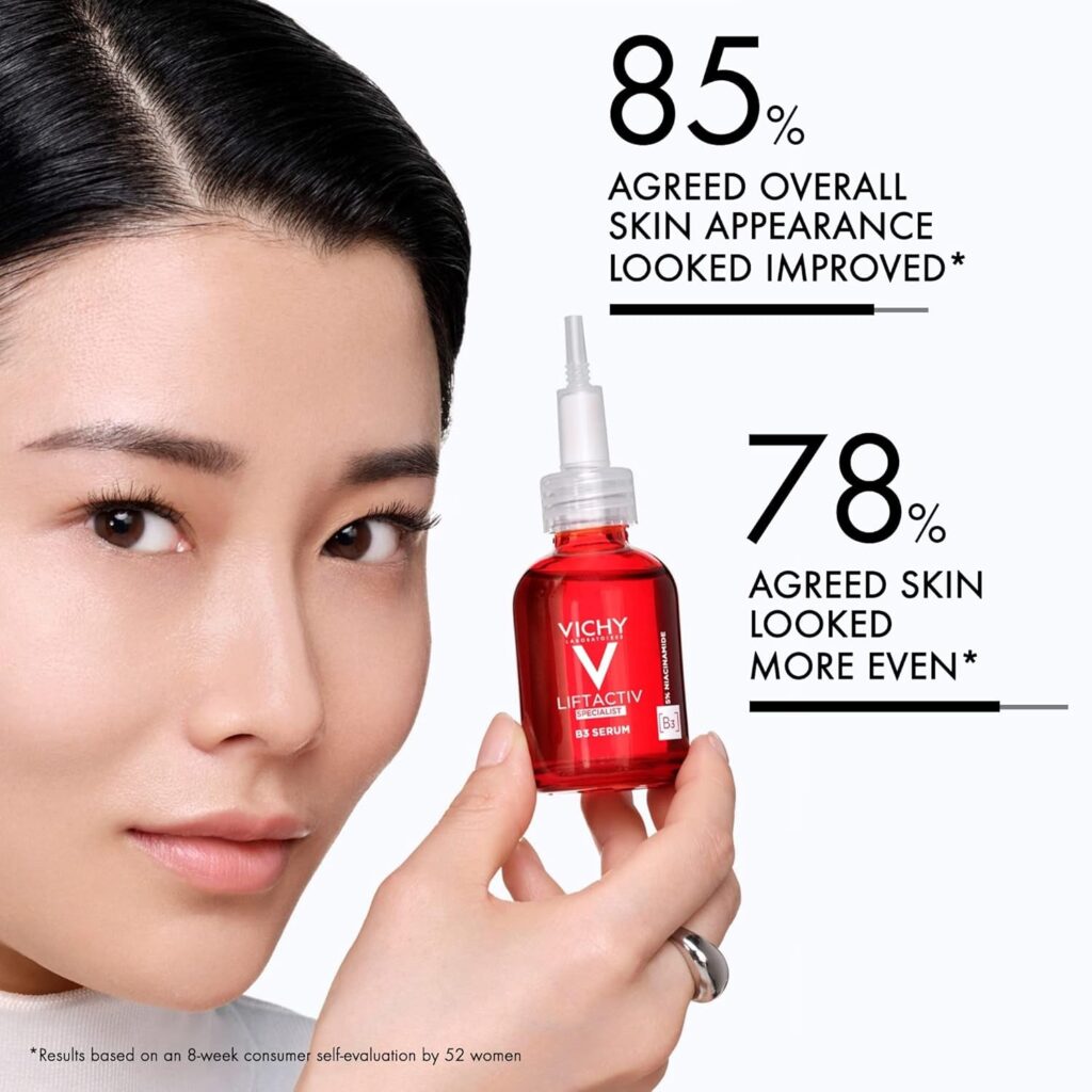 Vichy Liftactiv B3 Niacinamide Serum, Discoloration Correcting Facial Serum with Peptides and Tranexamic Acid, anti Aging Serum to Even Skin Tone, Fragrance Free