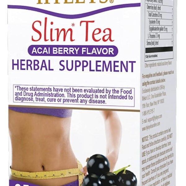 Hyleys Slim Tea Acai Berry Flavor - Weight Loss Herbal Supplement Cleanse and Detox - 25 Tea Bags (1 Pack)