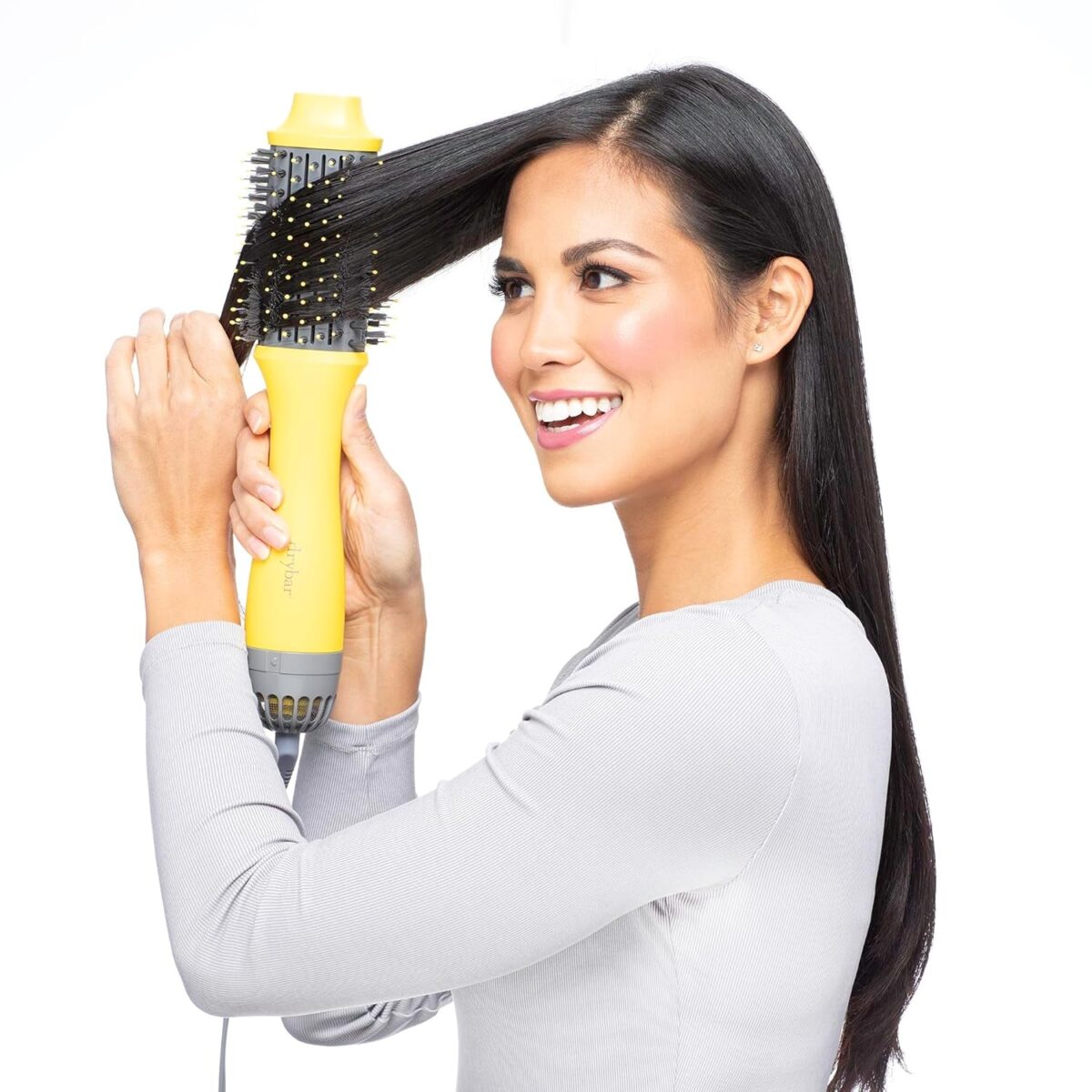 Drybar the Double Shot Oval Blow Dryer Brush | Brush and Blow Dryer in One, Lightweight Blowout Brush for Long Hair and Volume with 3 Temps for Customized Hair Styling