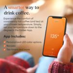 Ember Temperature Control Smart Mug 2, 10 Oz, App-Controlled Heated Coffee Mug with 80 Min Battery Life and Improved Design, Gold