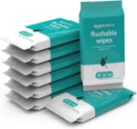 Amazon Basics Flushable Adult Toilet Wipes, Fragrance Free, 126 Count (3 Packs of 42) Packaging May Vary