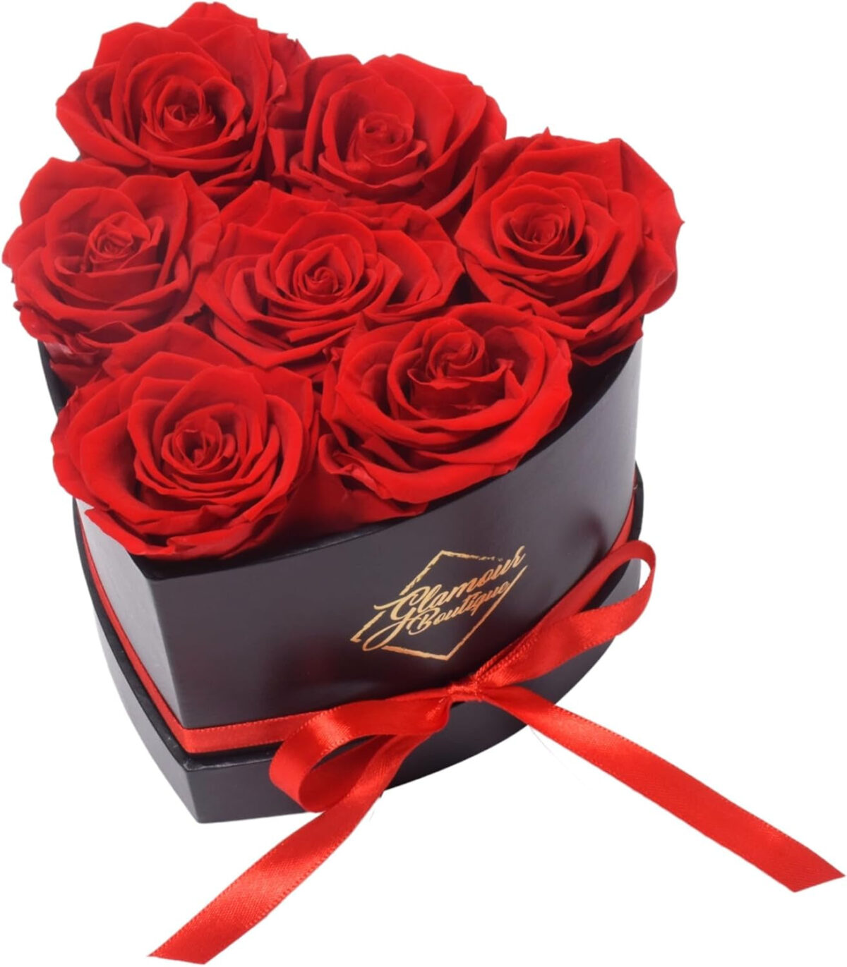 27-Piece Forever Flower Heart Shape Box - Preserved Roses, Immortal Roses for Her Eternal Rose Preserved Flowers for Delivery Prime Mothers Day & Valentines Day - Red